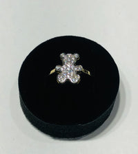 Teddy Bear Two-Tones Gold Ring (14K)