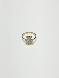 Teddy Bear Two-Tones Gold Ring (14K)