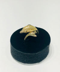 Dolphin Sand Blast Finish Ring (14K)