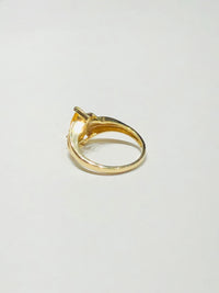 Marquise Citrine and Diamond Ring (14K)
