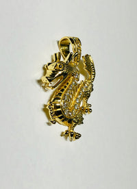 Eastern Dragon Diamond Pendant (Silver) side - Popular Jewelry - New York