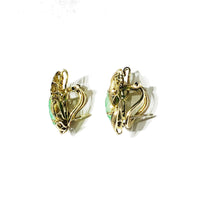 Flame Leaf Jade Earring (18K)