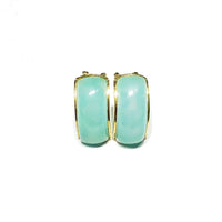 Jade Huggie Earrings (14K)