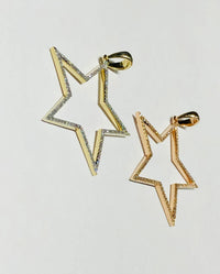Diamond Star Outline Pendant (14K)