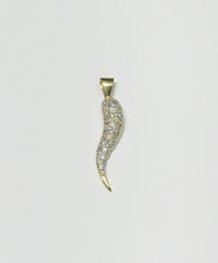 Italian Horn Diamond Pendant (14K)
