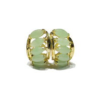 Quintuple Marquise Jade Huggie Earrings (14K)