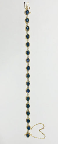 Oval Sapphire Diamond Bracelet (14K).