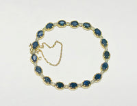 Oval Sapphire Diamond Bracelet (14K).
