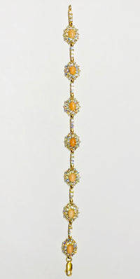 Coral CZ Bracelet (14K).