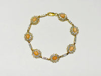 Coral CZ Bracelet (14K).