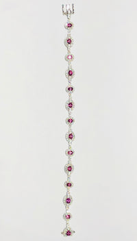 Pink Sapphire Diamond Bracelet (14K).
