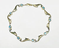 Dolphin Aquamarine Bracelet (14K).