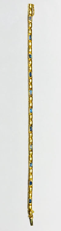 Rectangle Sapphire Bracelet (18K)