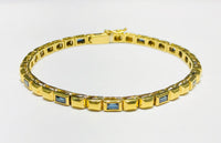 Rectangle Sapphire Bracelet (18K)