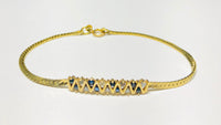 Zig Zag Sapphire Diamond Bracelet (14K)
