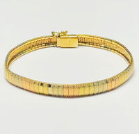 Tri-Color Omega Bracelet (14K).