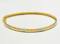 Tri-Color Omega Bracelet (14K).