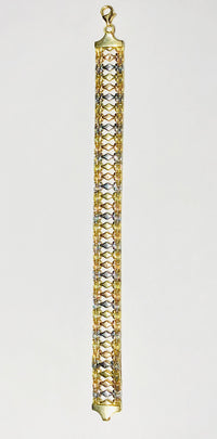 Tri-Color Gypsy Bracelet (14K).