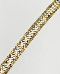 Tri-Color Gypsy Bracelet (14K).