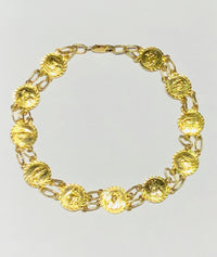 Saints Medallion Bracelet (14K).