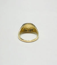 Ridged Pinky Signet Ring (14K)