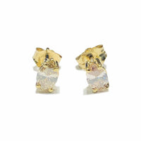 Oval Diamond Stud Earring (14K)