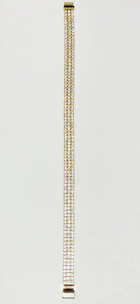 Three-Row CZ Bracelet (14K).