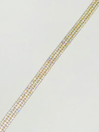 Three-Row CZ Bracelet (14K).