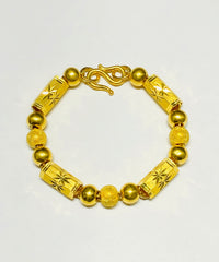 Barrel and Ball Bracelet (24K)