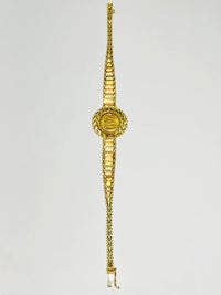 Dos Pesos Coin Tri-Color Bracelet (14K).