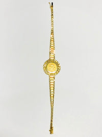 Tri-Color Coin Bracelet (14K).