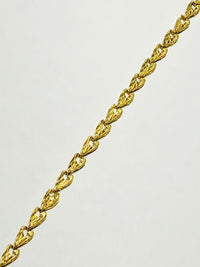Leaf Diamond Cut Bracelet (14K).
