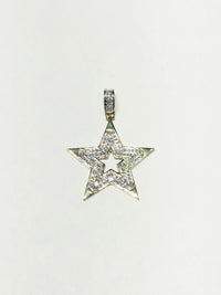 Hollow Diamond Star Pendant (14K)
