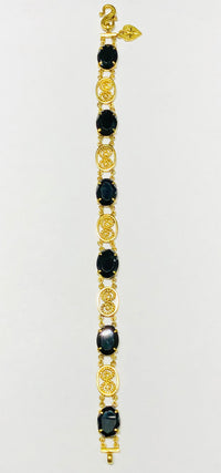 Oval Black Onxy Bracelet (24K)