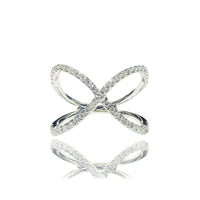 "X" Diamond Ring (14K)