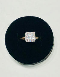 Square Diamond T/T Ring (14K)