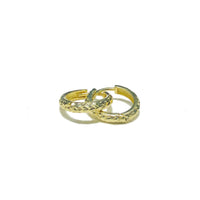 Yellow Gold Diamond-Cut Huggie Earring (14K)