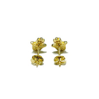 Yellow Gold Hamsa CZ Stud Earring (14K)