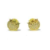 Star Shield CZ Earring (14K)