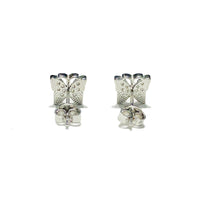 White Gold Butterfly CZ Earring (14K)