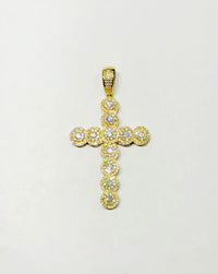 Yellow Gold Diamond Cross Pendant (14K)