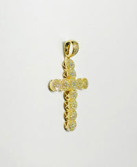 Yellow Gold Diamond Cross Pendant (14K)