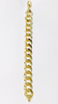 Yellow Gold Italian Solid Cuban Bracelet (14K)