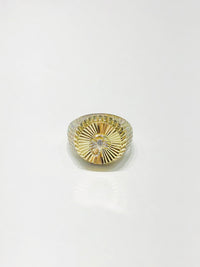 Two-Tone Gold Scorpion CZ Ring (10K)