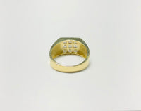 Nine CZ Square Ring (10K)
