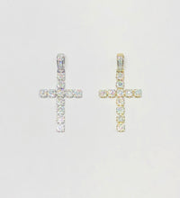 Round Diamond Cross Pendant (14K)