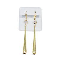 Bat Dangling CZ Earrings (14K)