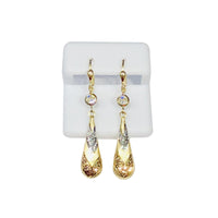 Tri-Color Dangling Earring (14K)