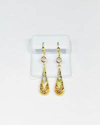 Dangling Diamond-Cut Earring (14K)