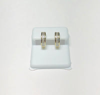 Three-Row Huggie Earrings (14K)